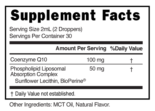 Supplement Facts panel for this stock formula