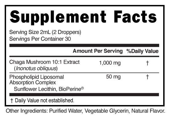 Supplement Facts panel for this stock formula