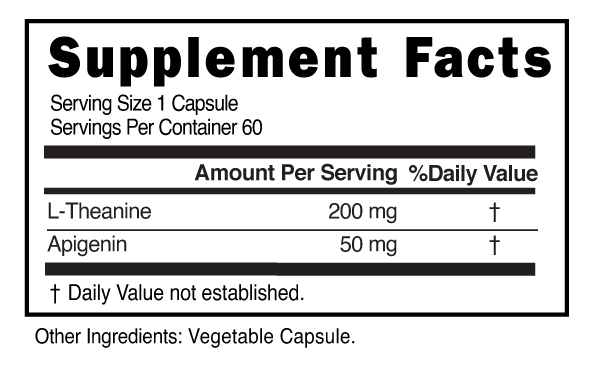 Supplement Facts panel for this stock formula