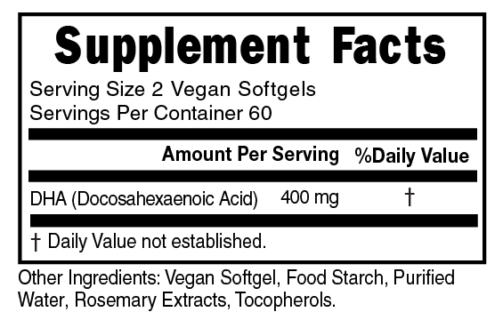 Supplement Facts panel for this stock formula