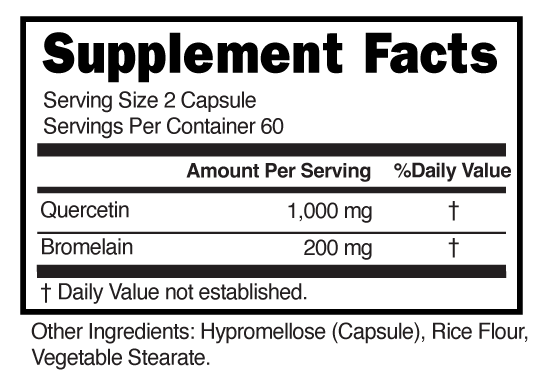 Supplement Facts panel for this stock formula