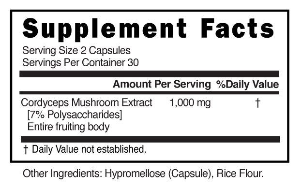 Supplement Facts panel for this stock formula