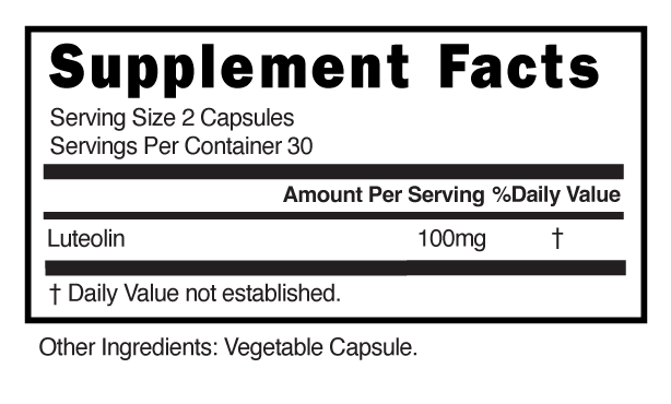 Supplement Facts panel for this stock formula