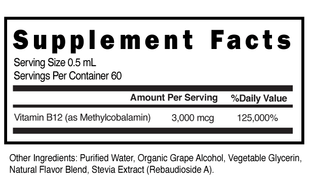 Supplement Facts panel for this stock formula