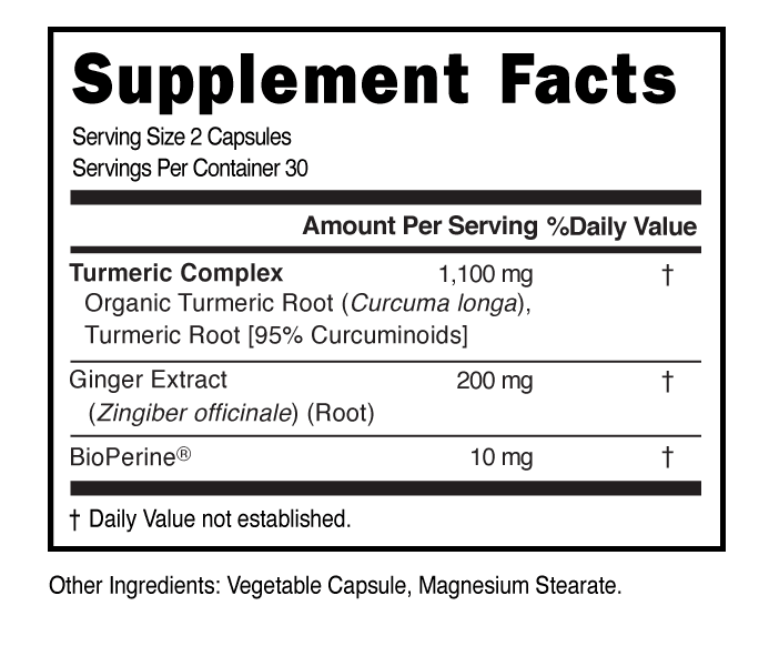 Supplement Facts panel for this stock formula