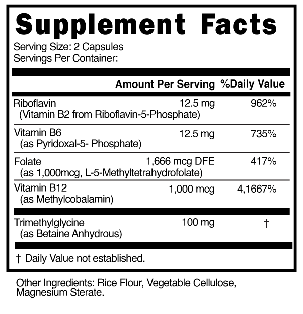 Supplement Facts panel for this stock formula