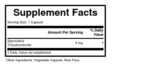 Supplement Facts panel for this stock formula