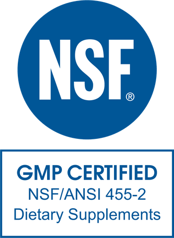 NSF GMP certified, NSF/ANSI 455-2 dietary supplements
