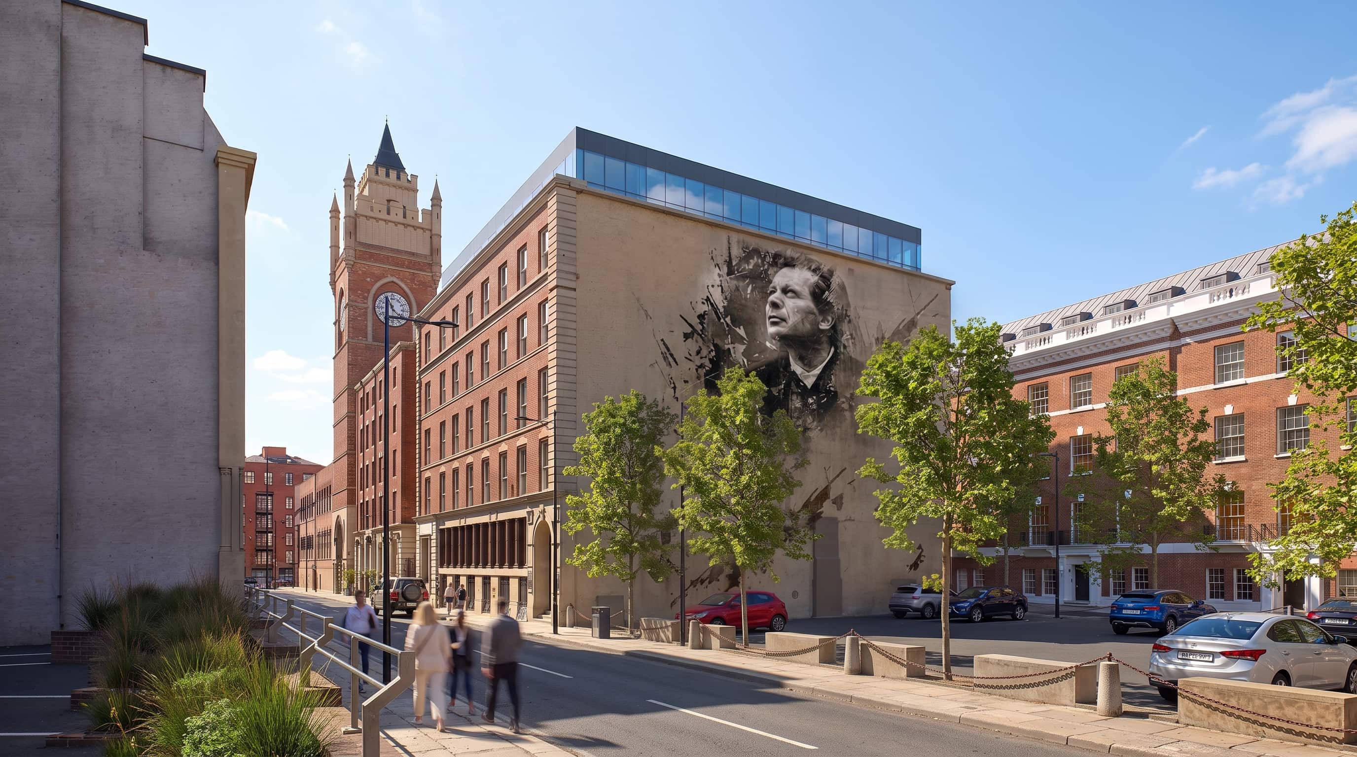 Piccadilly Warehouse brick facade and contemporary interventions