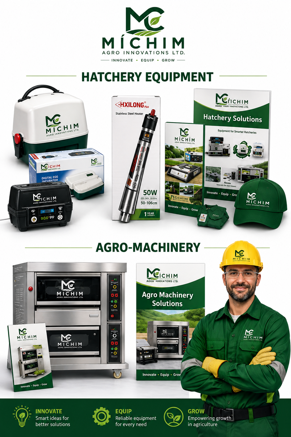 Hatchery and agro-machinery solutions