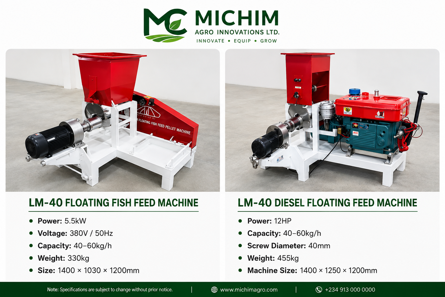 LM-40 electric and diesel models