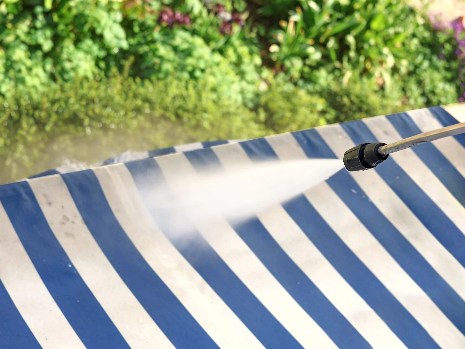 Awning and canopy cleaning