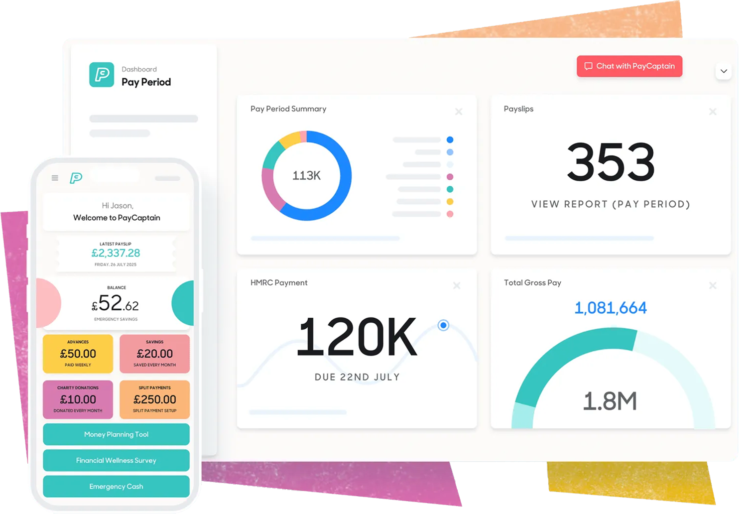 PayCaptain dashboard