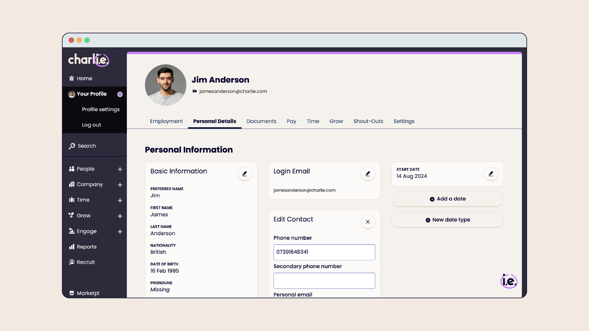 CharlieHR employee data