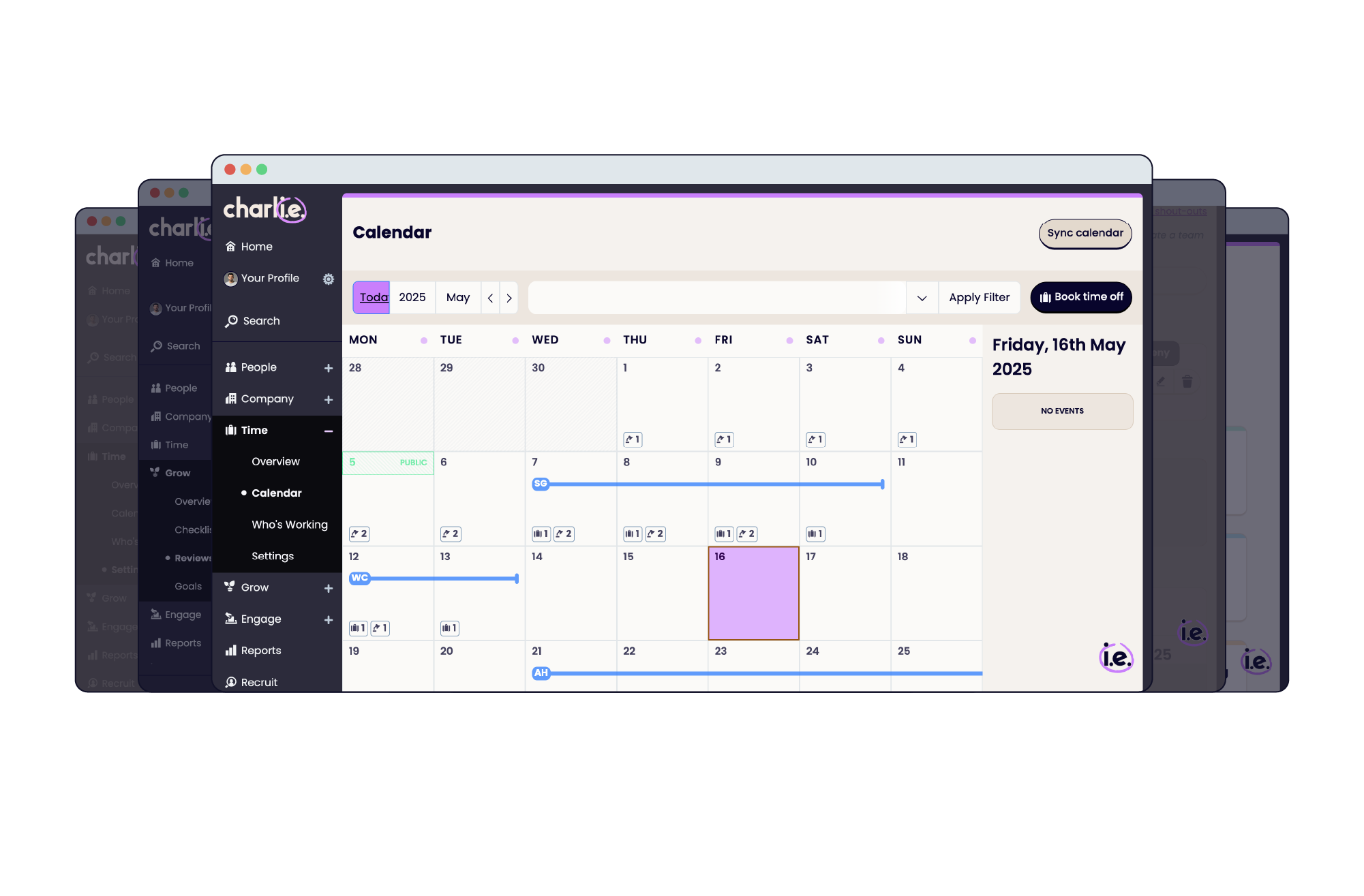 Managing time off, holidays, and visibility
