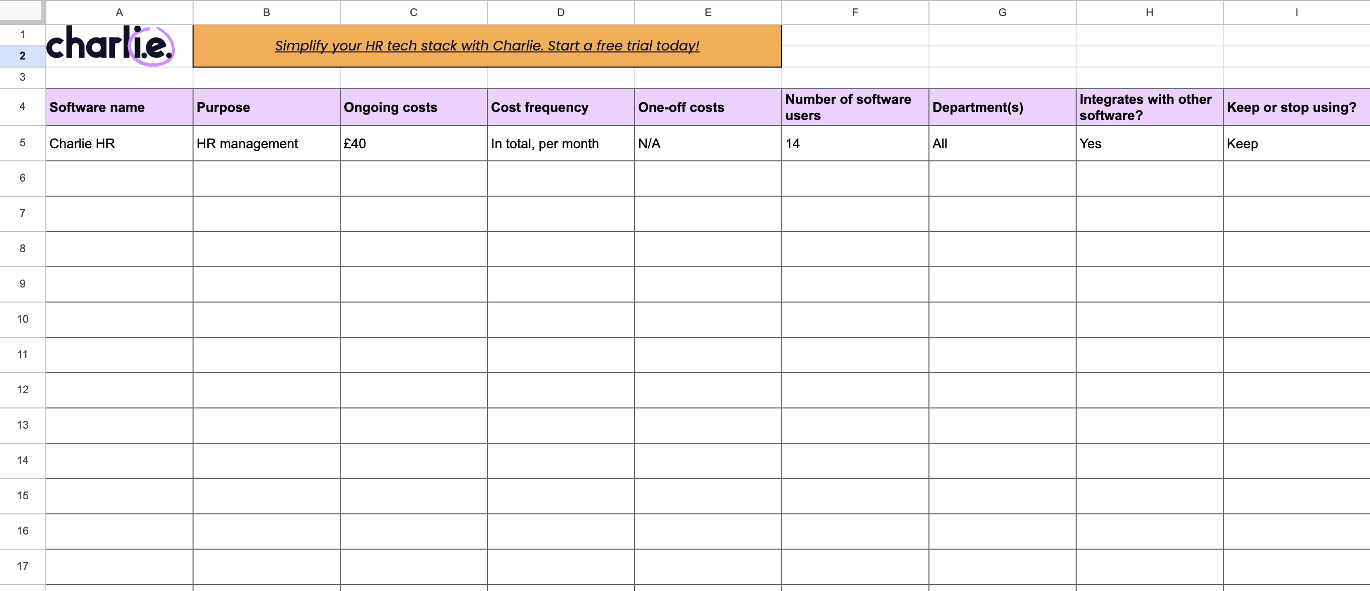 HR stack audit template