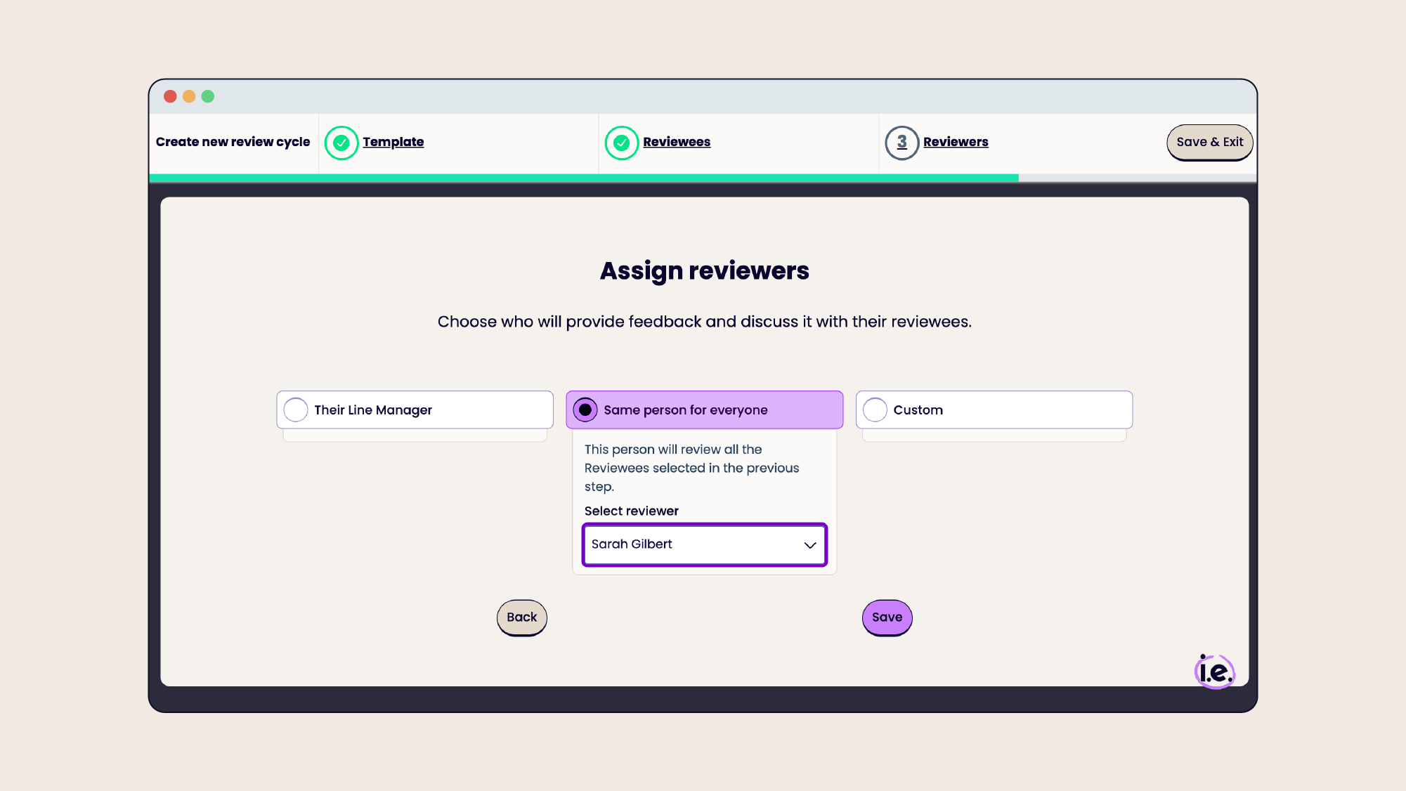 CharlieHR review steps