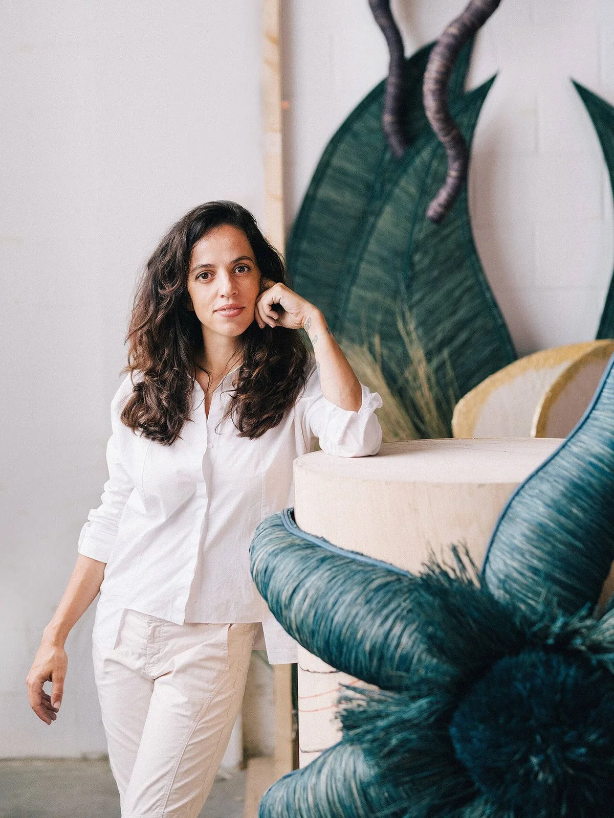 Gabriela de Sagarminaga en el taller