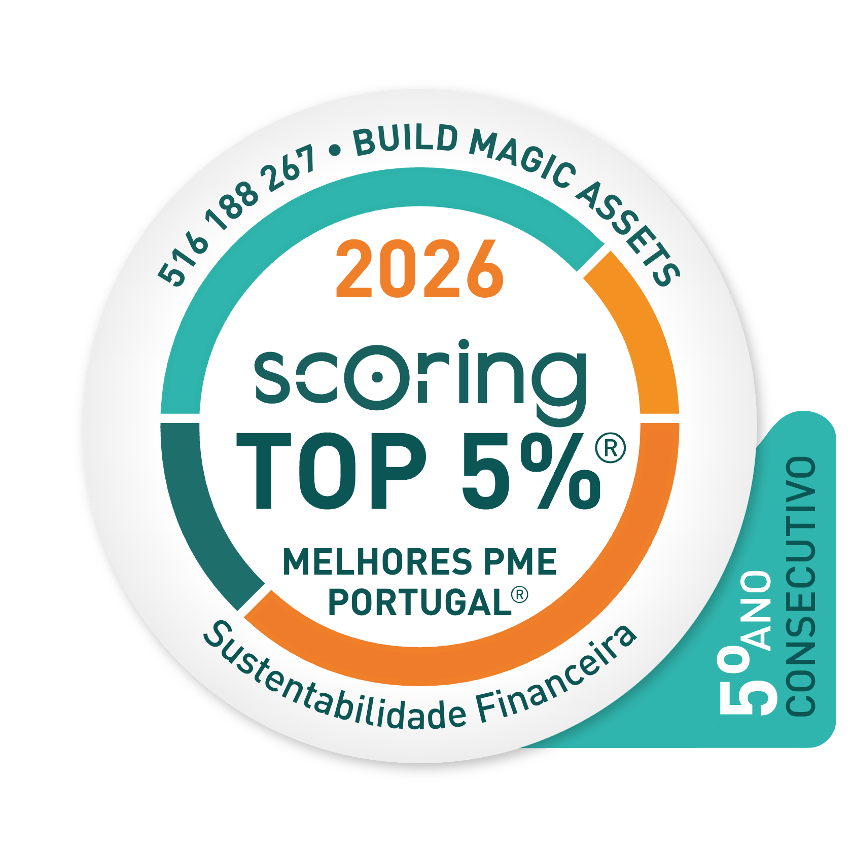 Scoring Top 5% Best SMEs in Portugal 2023 badge