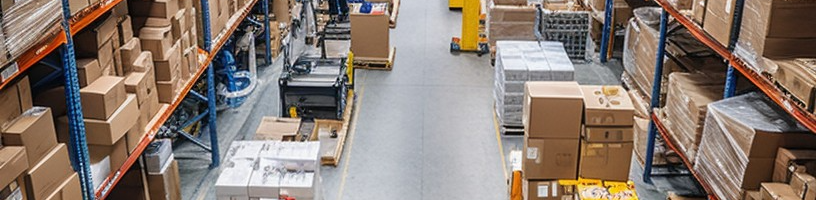 Distribution team preparing orders in a warehouse
