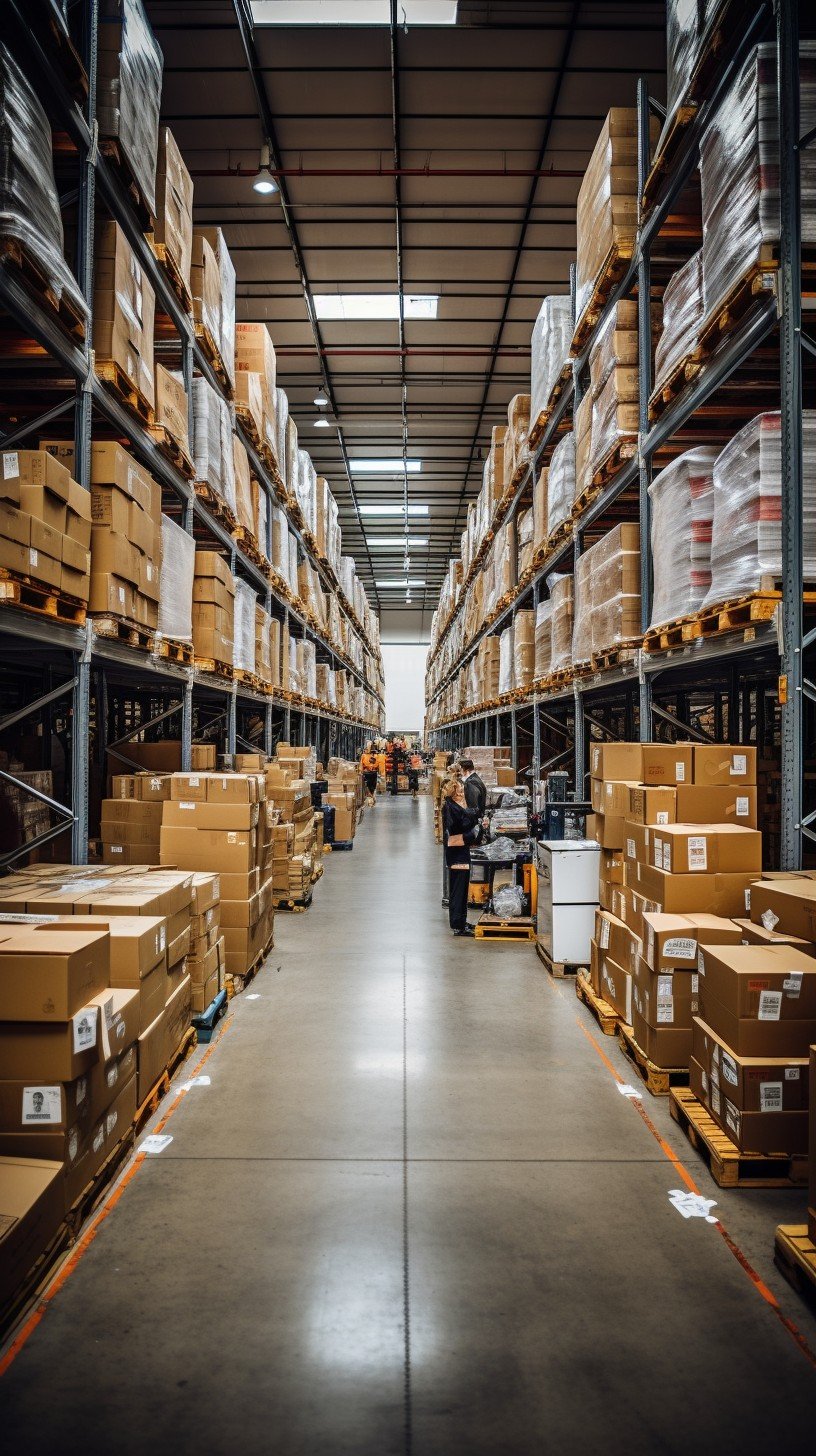 Modern warehouse interior