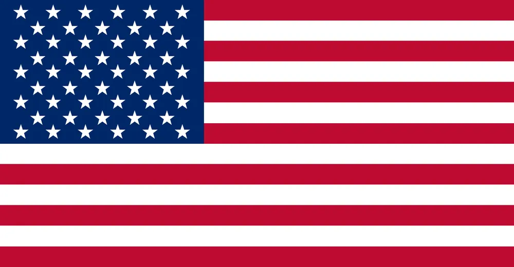 United States flag with fifty stars and thirteen stripes