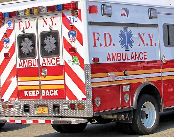 FDNY ambulance unit 210 parked on a city street