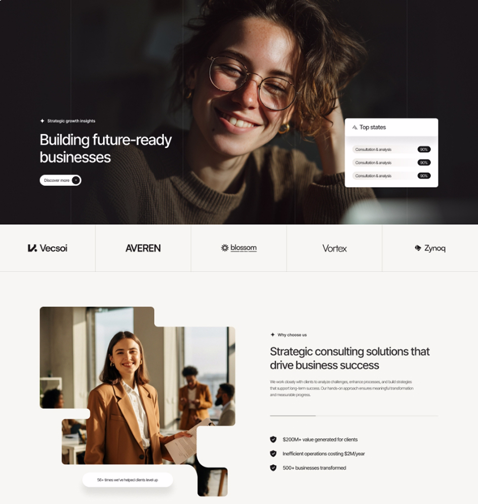 Averint landing pages service three