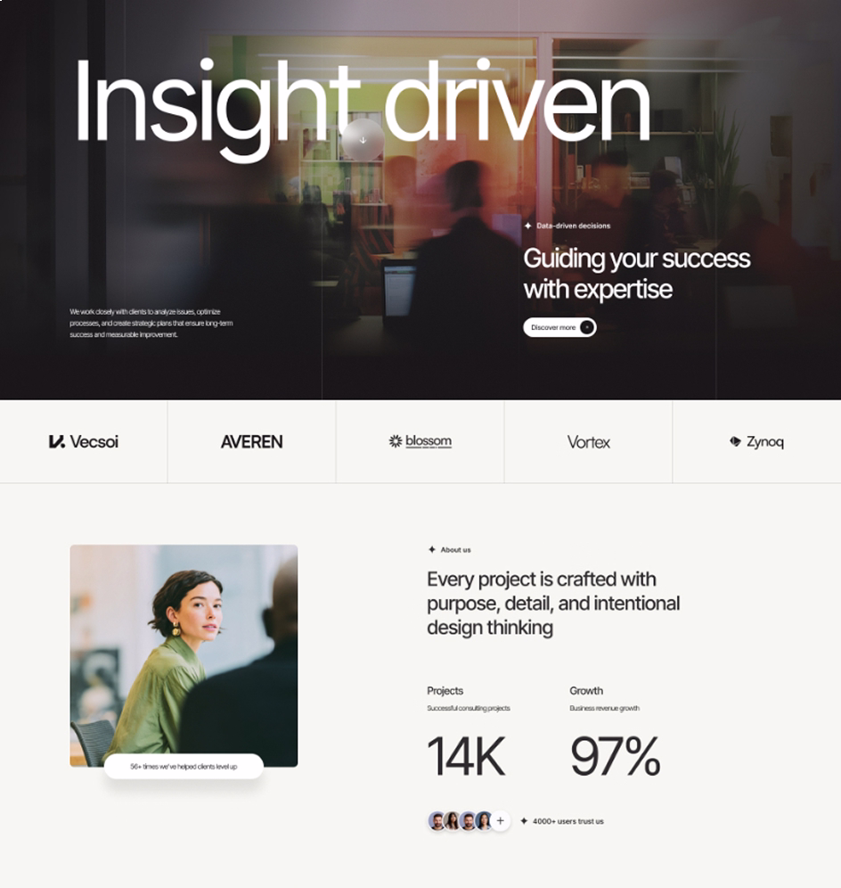 Averint landing pages service two