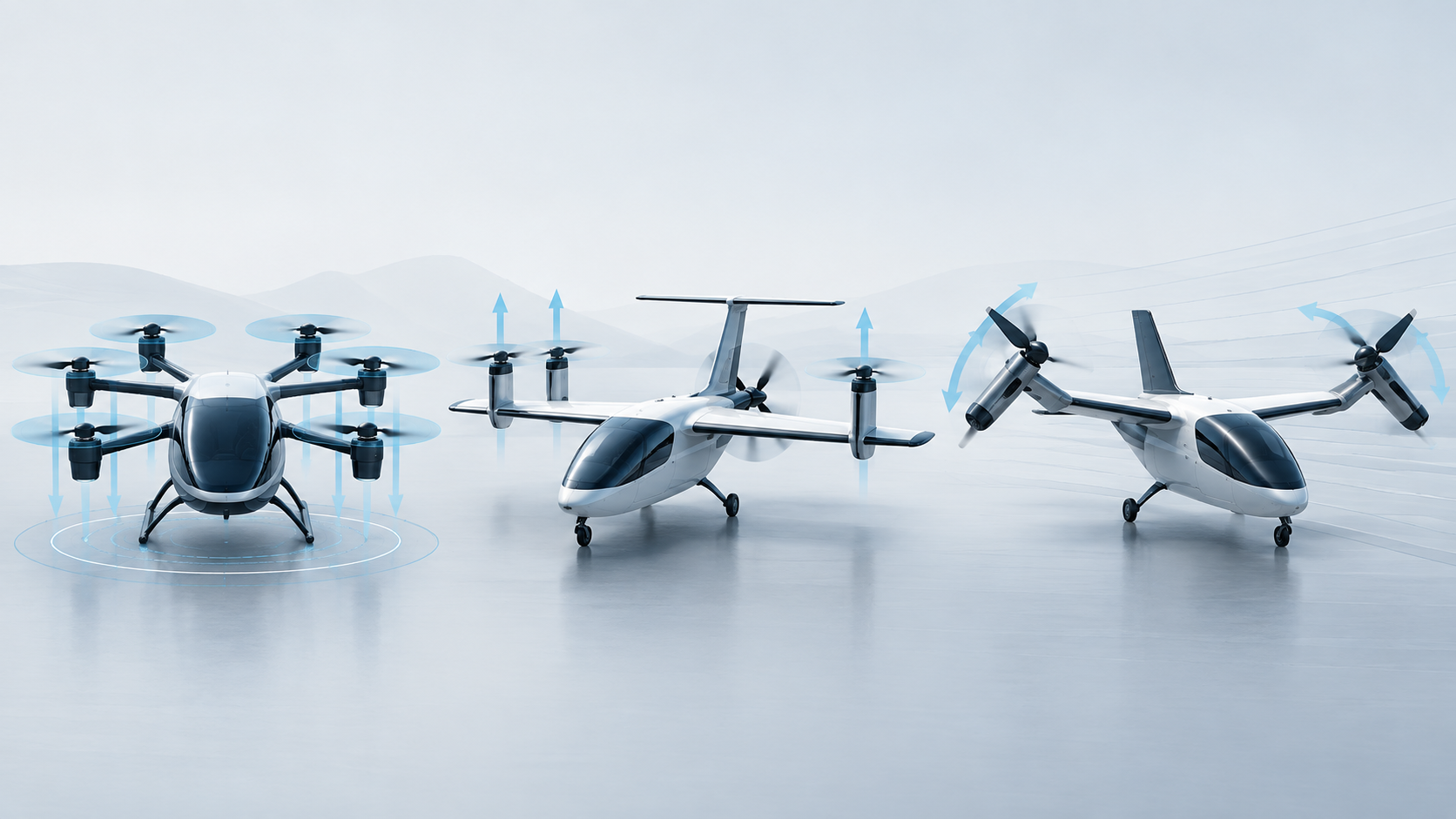 Multicopter, Lift + Cruise and Vectored Thrust: eVTOL Architecture Trade-offs