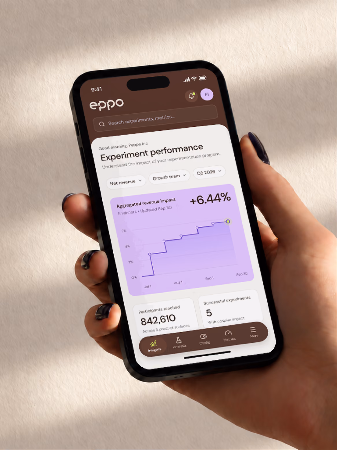 Eppo mobile experimentation interface