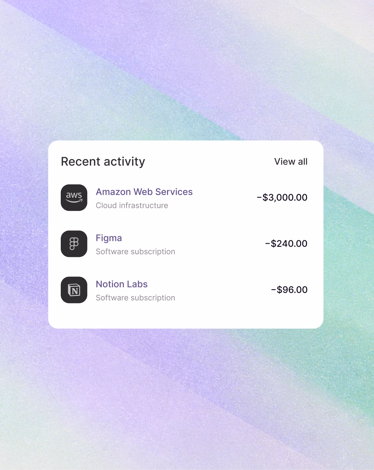 Puzzle recent transaction activity