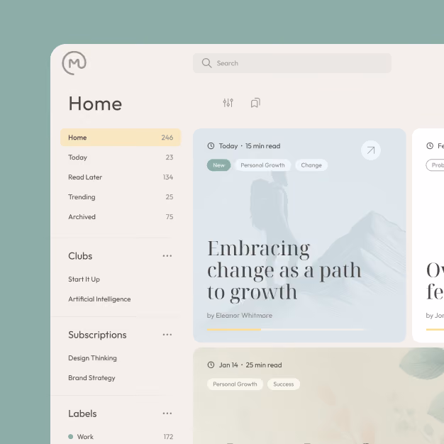 Omnivore personal library with saved articles, subscriptions and labels