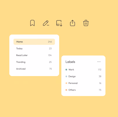 Omnivore navigation and labels for organizing saved articles
