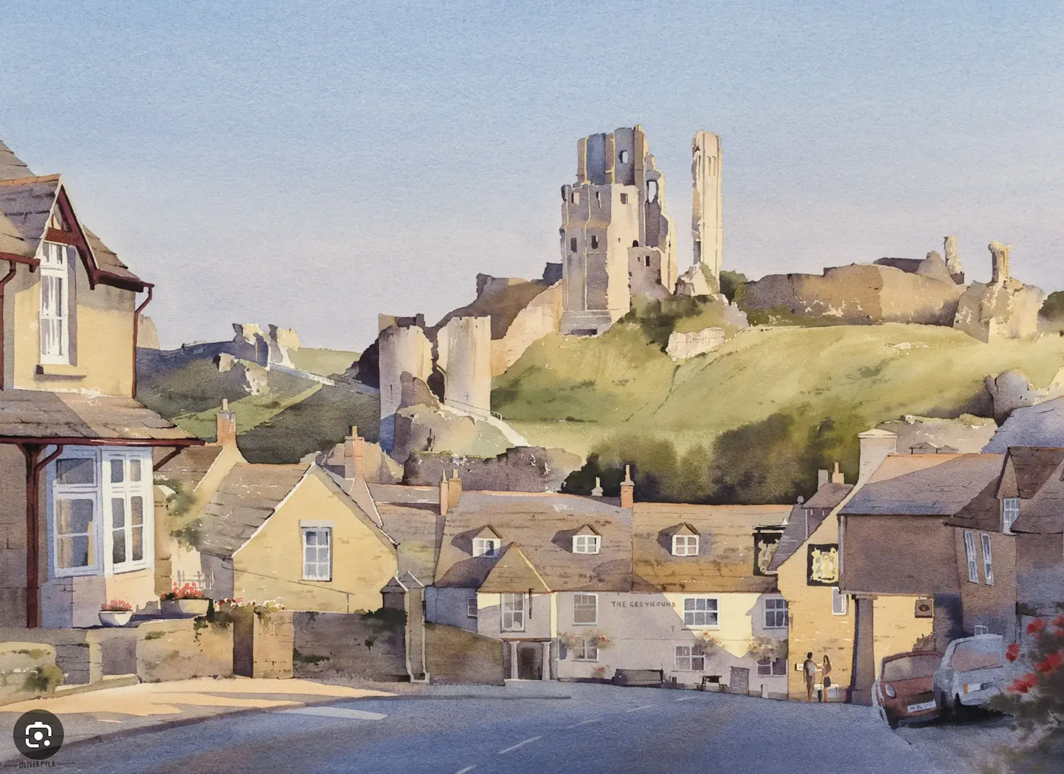 Watercolor portrait of a large home exterior