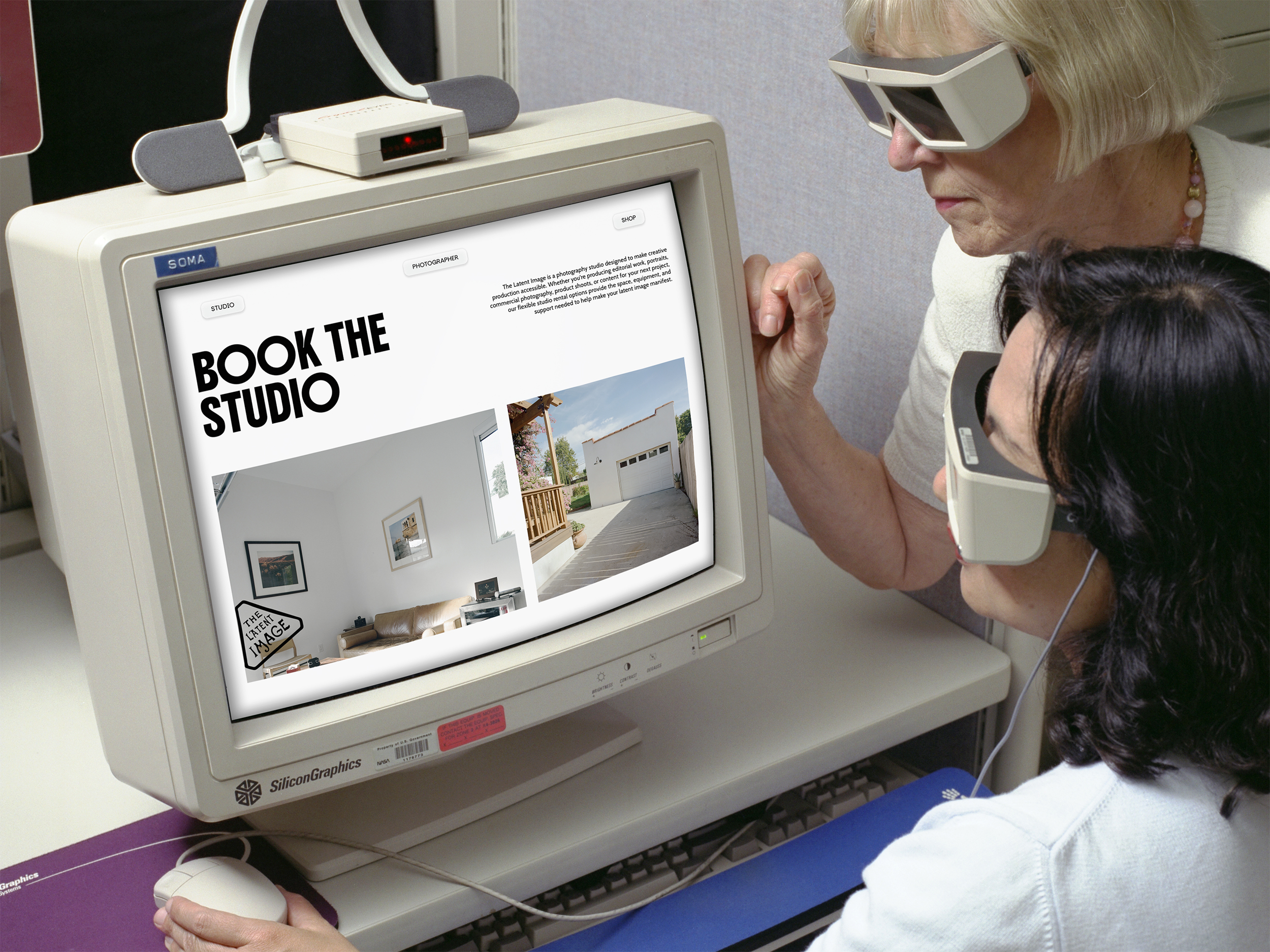 Vintage Computer displaying The Latent Image's project 