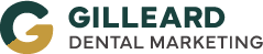 Gilleard Dental Marketing logo with a stylized G combining green and gold colors, and the company name in uppercase letters.