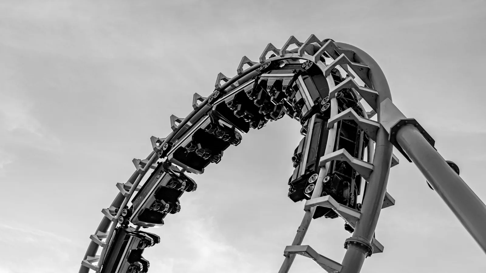 Families at an amusement park