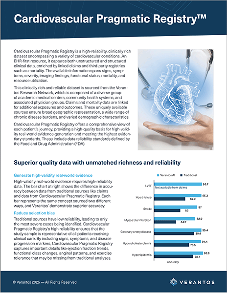 Cover of the Cardiovascular Pragmatic Registry data sheet