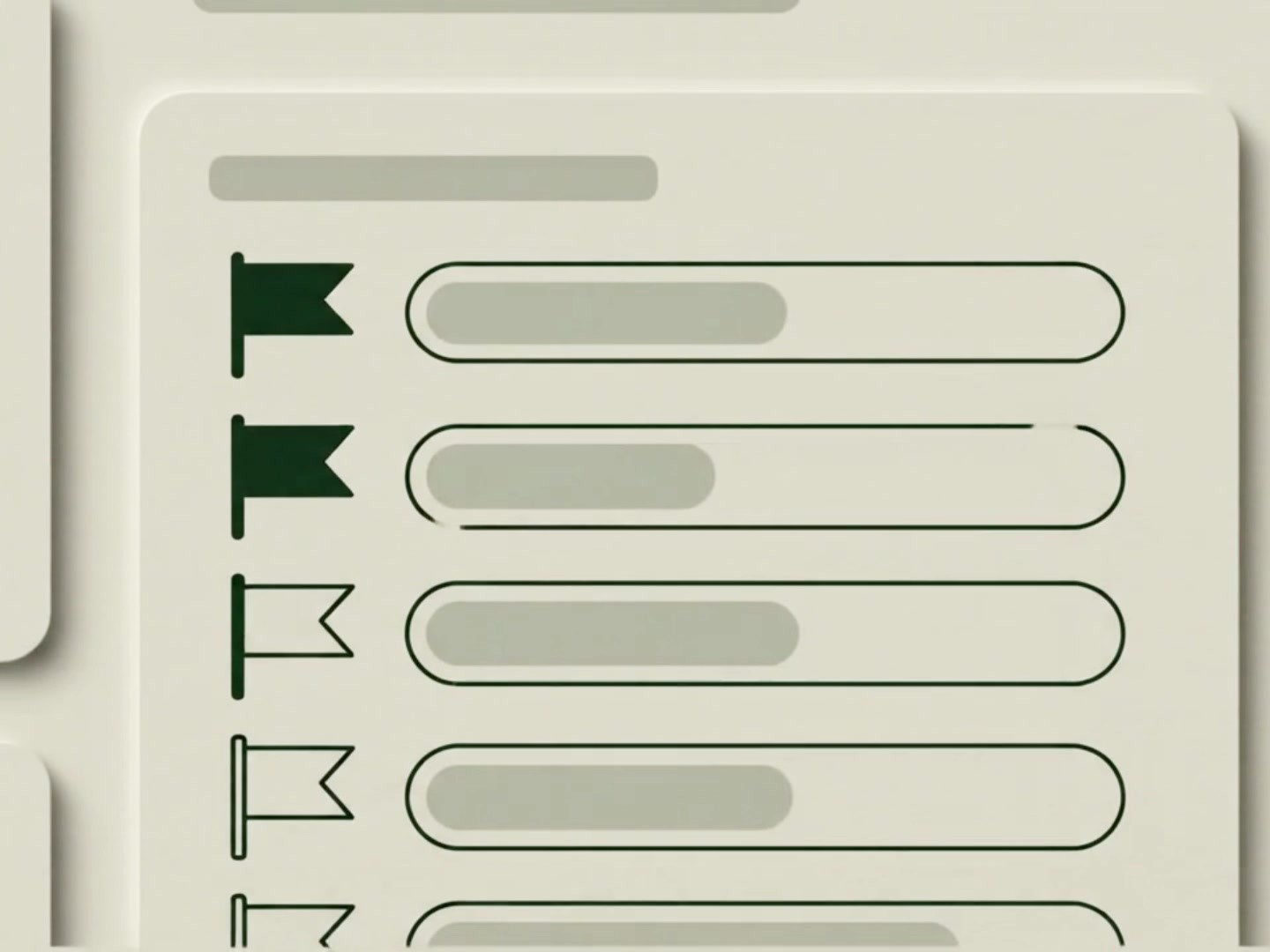 Certification checklist with flagged review items