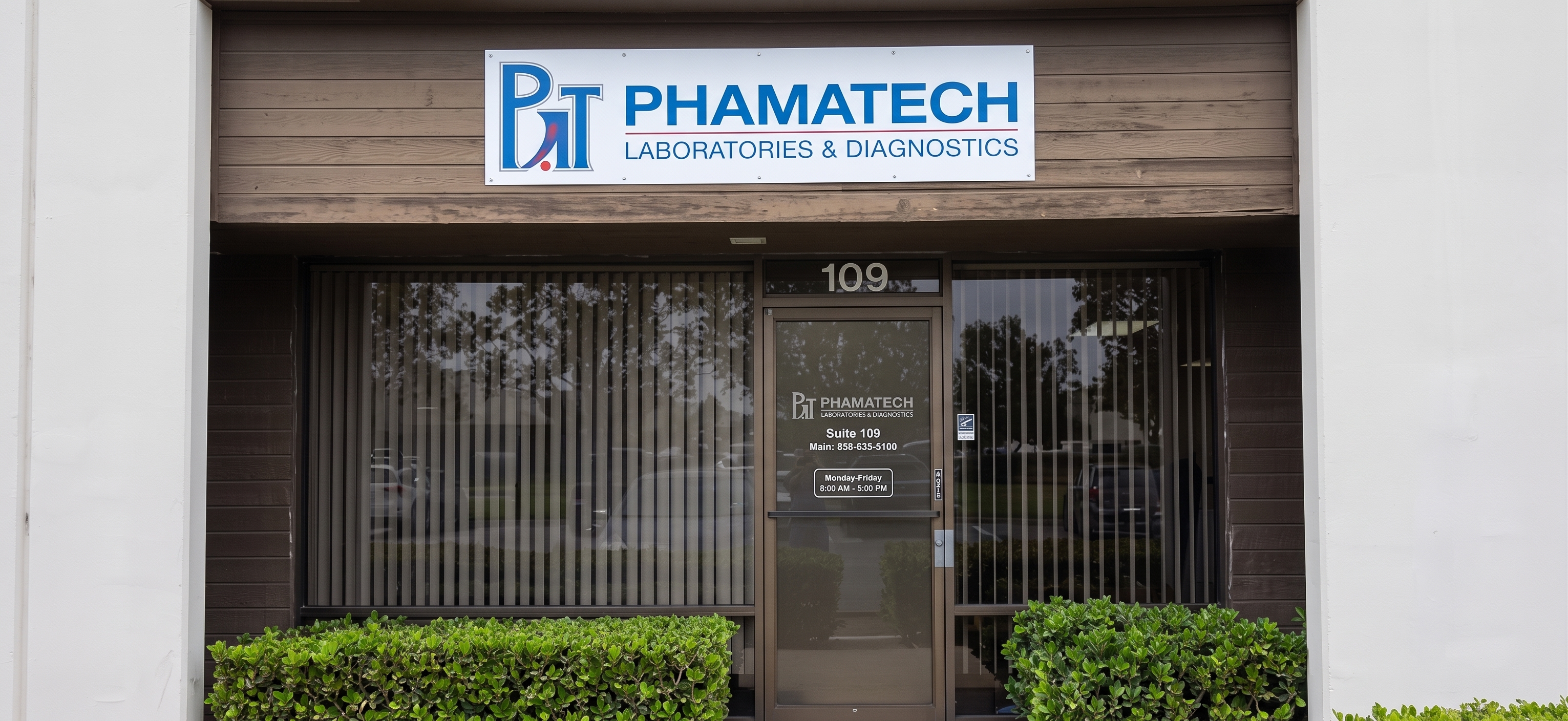 Phamatech San Bernardino collection site front door