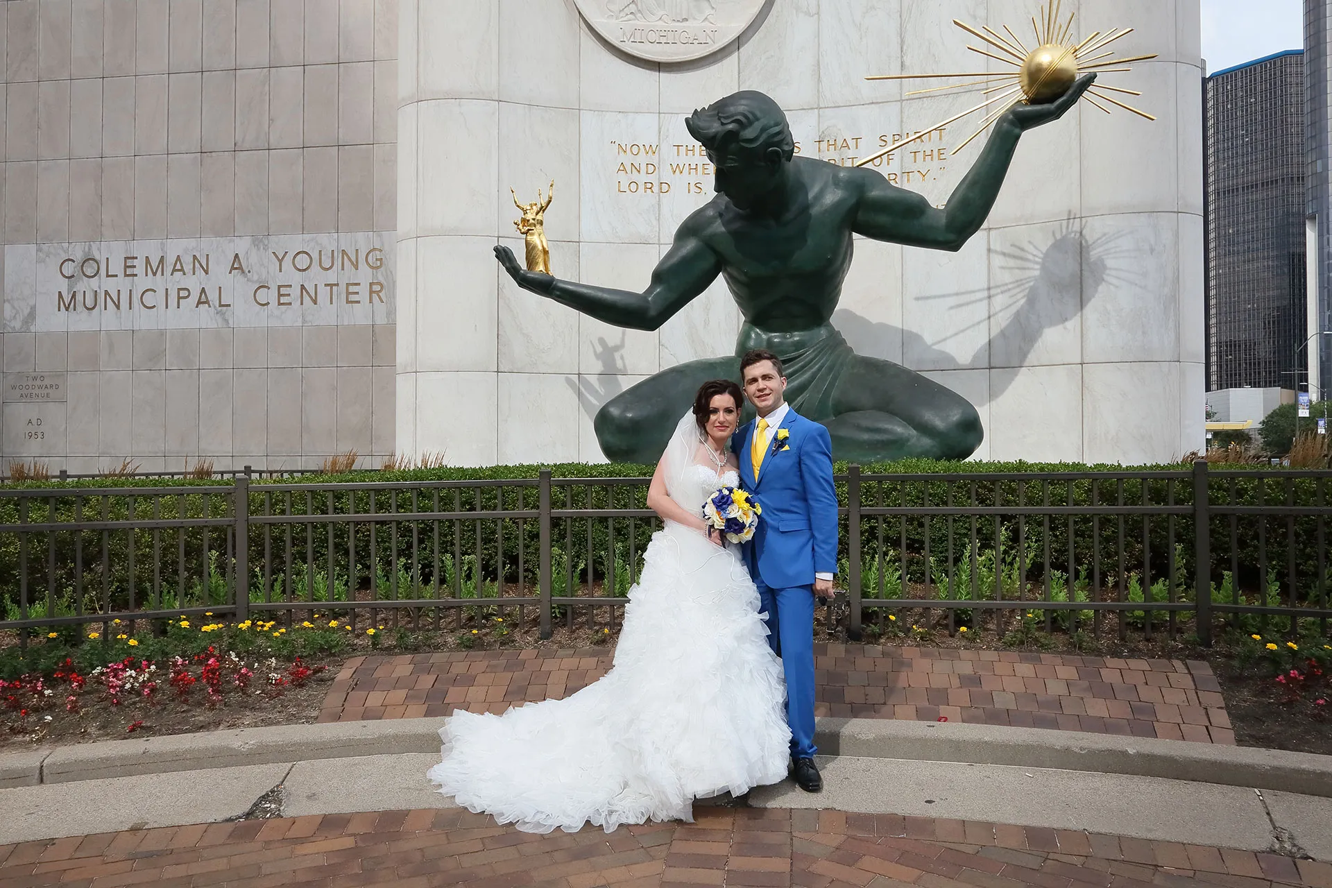 Wedding of Aida and Lenci – Downtown Detroit, 7-19-15