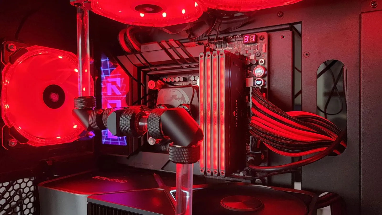 Douglas Fullerton's current self-built water-cooled editing workstation, used from 2024 onward.