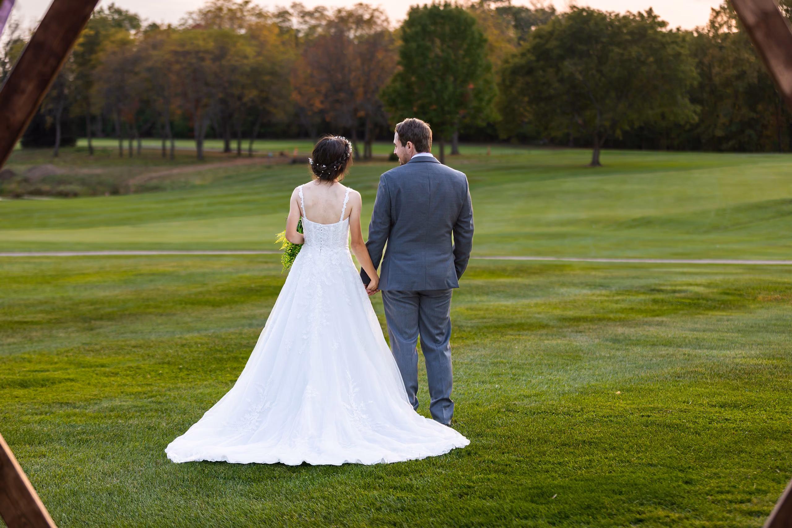 Wedding photograph at St. Joseph Catholic Church in Howell, Michigan.