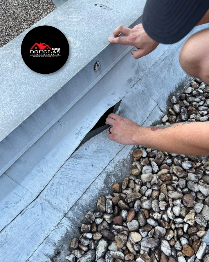 A commercial Roof Inspection being performed by the team at Douglas Construction