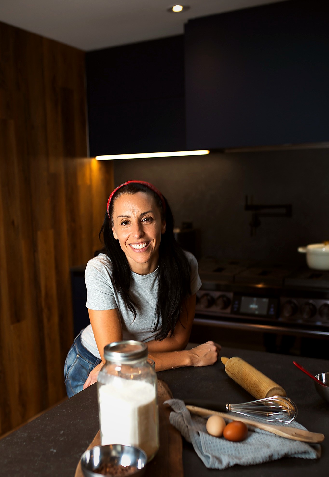 Chiara, The BKR., in her home kitchen