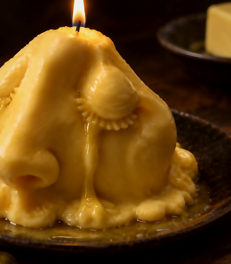 Oozing My Religion sleeping face butter candle, brown butter vanilla and cardamom