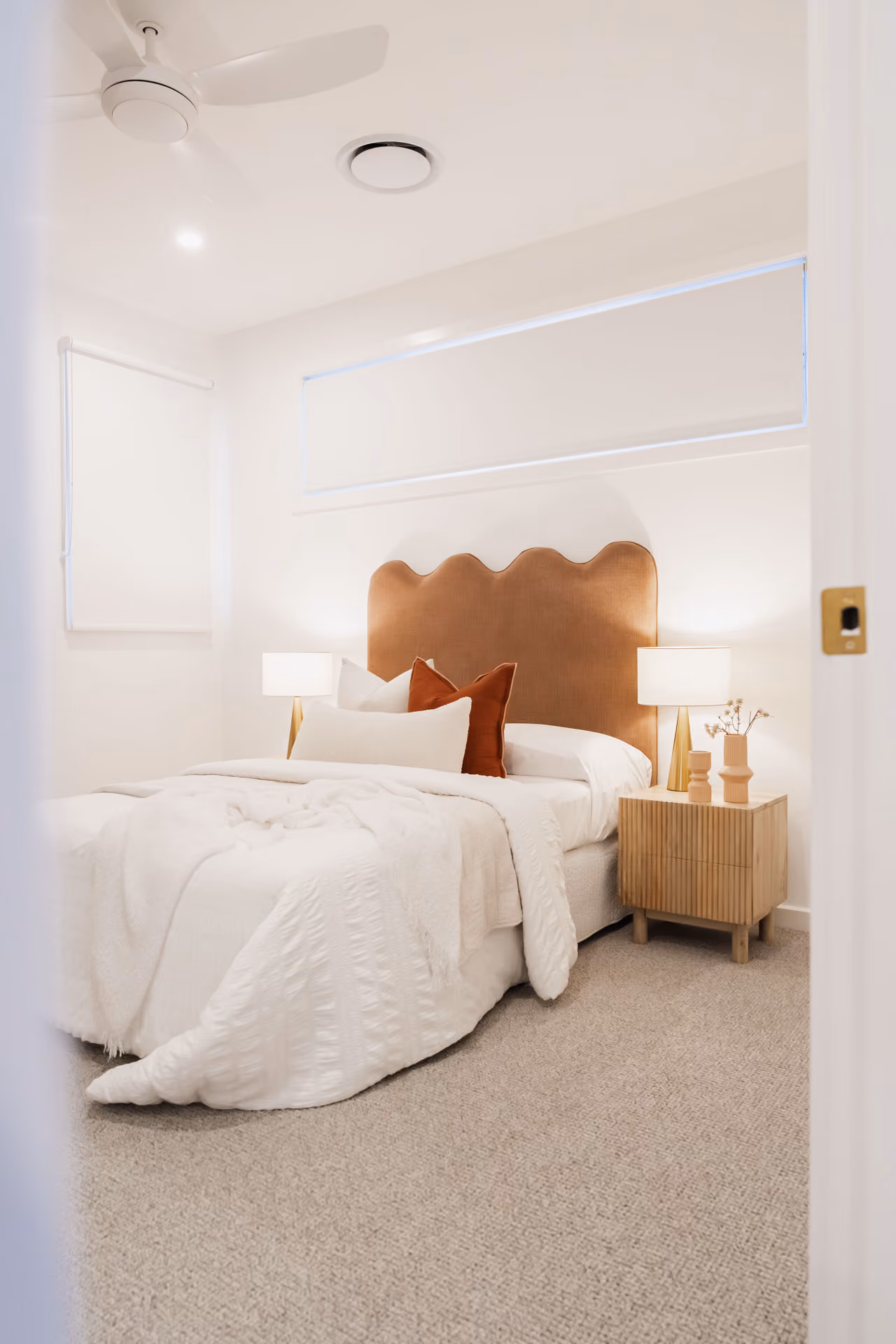 Bedroom in a completed knock-down rebuild