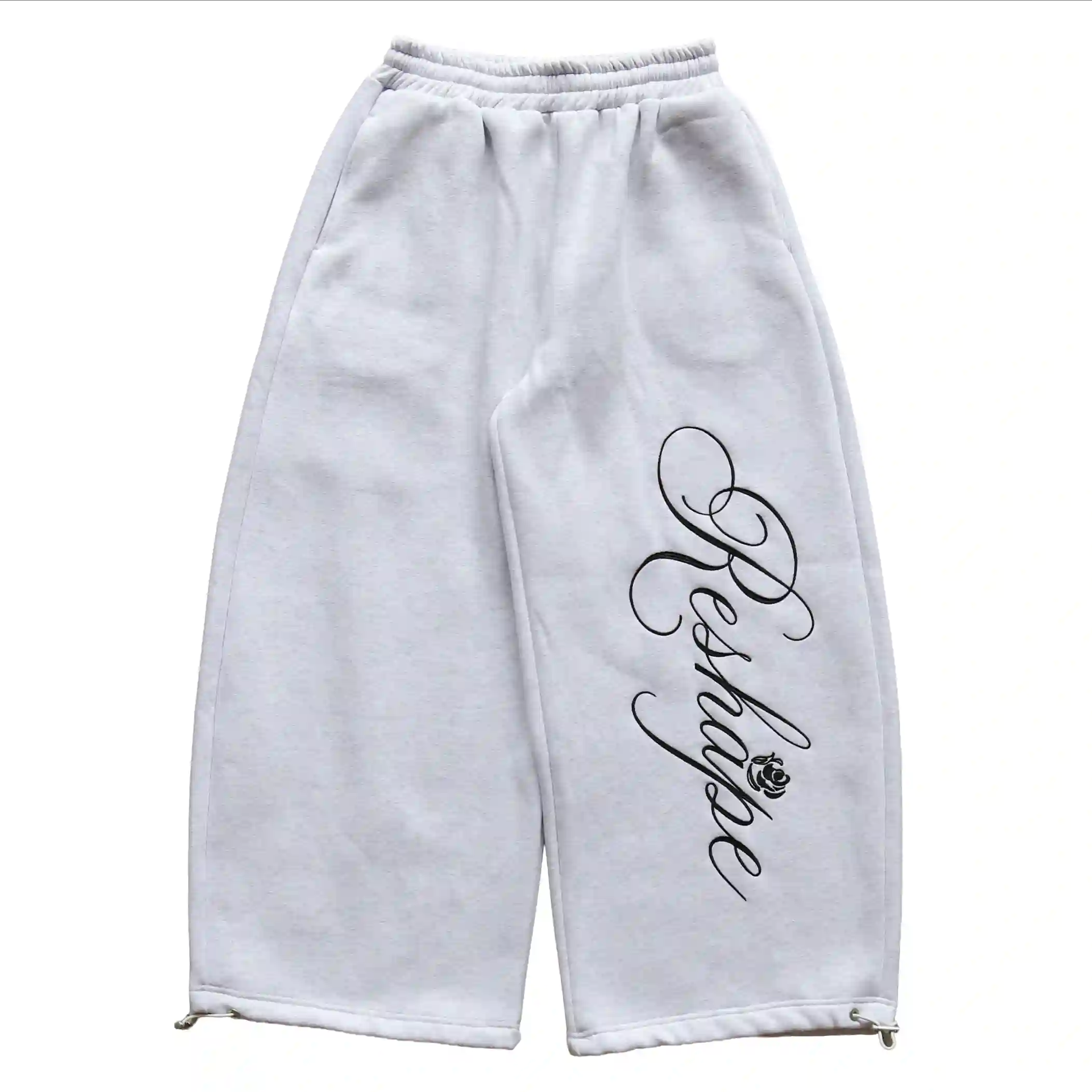 DragonUnion Thorn Rose Baggy Grey Sweatpants
