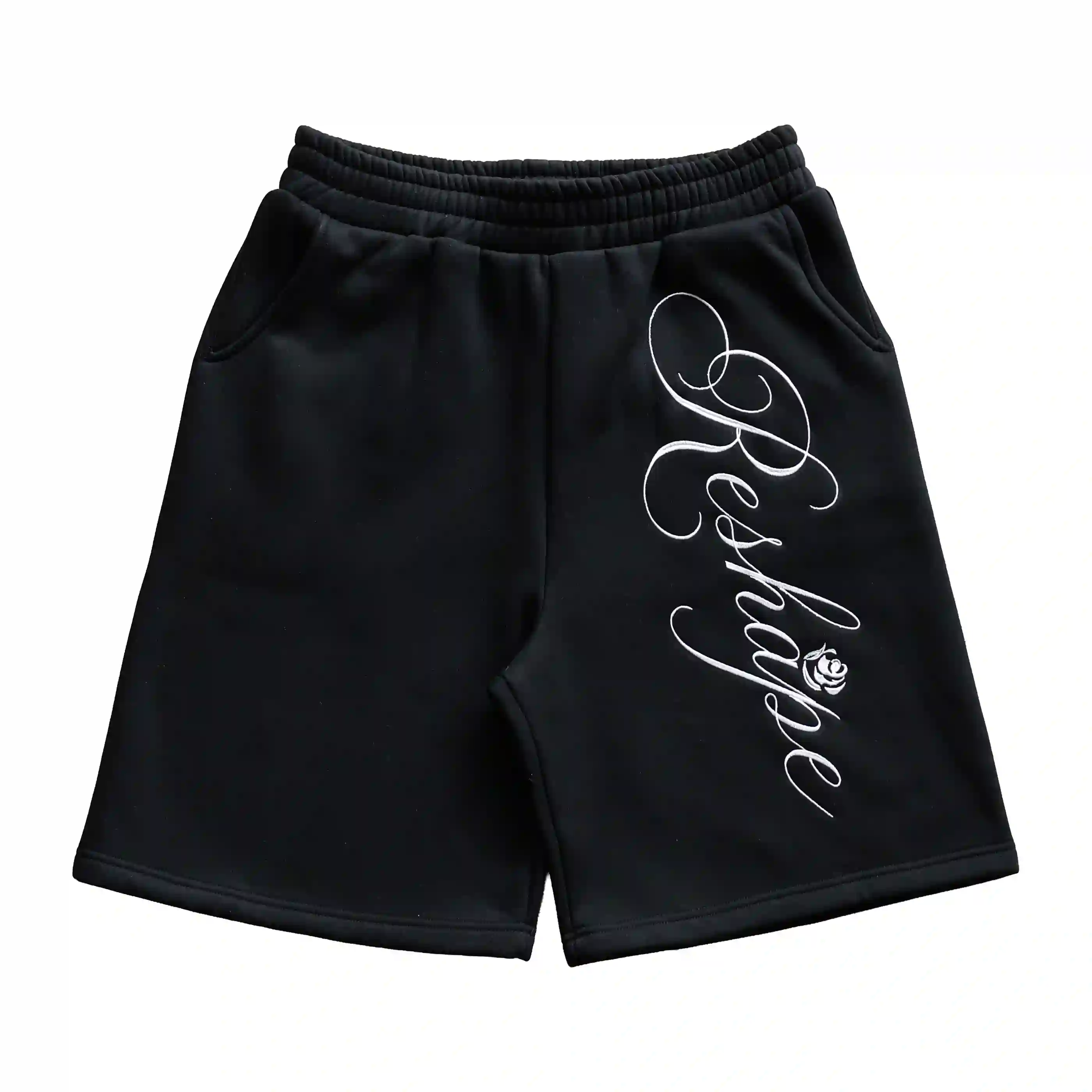 DragonUnion Thorn Rose Baggy Black Shorts